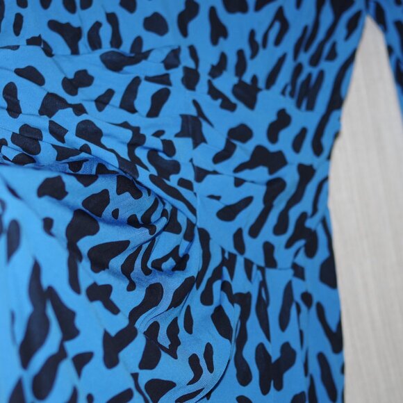Diane von Furstenberg David pleated leopard-print stretch-jersey mini dress S - Picture 7 of 11
